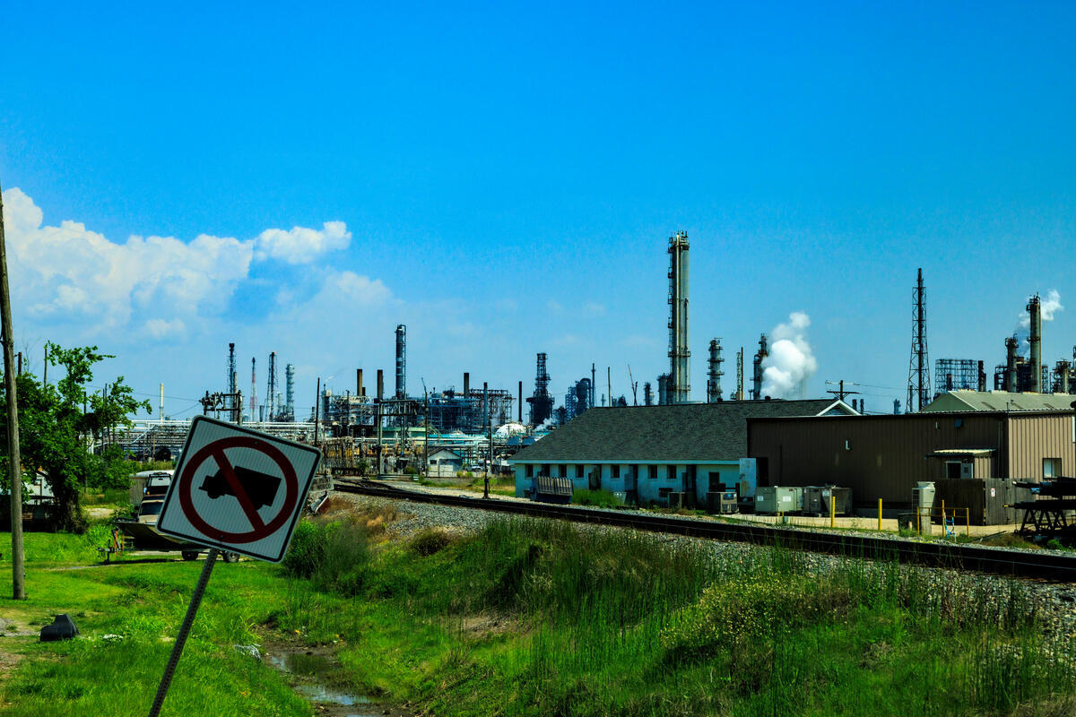 Establishing shot of Caner Alley in New Orleans, Louisiana.